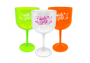 TAÇA DE GIN ACRILICO 600ML 1 COR PERSONALIZADA  